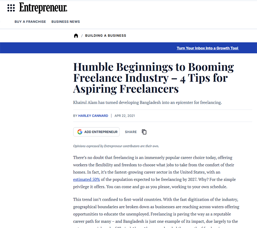 entrepreneur Feature